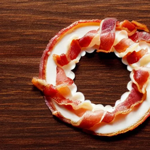 Prompt: a möbius strip of bacon