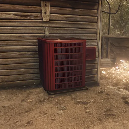Prompt: Air Conditioner in Red Dead Redemption 2