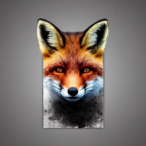 Image similar to fox with dumbbell photorealistic art illustration