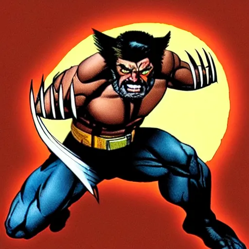 Image similar to wolverine action pose, portrayal by danny devito