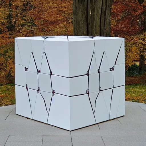 Image similar to Hypercube Expressed in Hilbert Space - The sculpture
