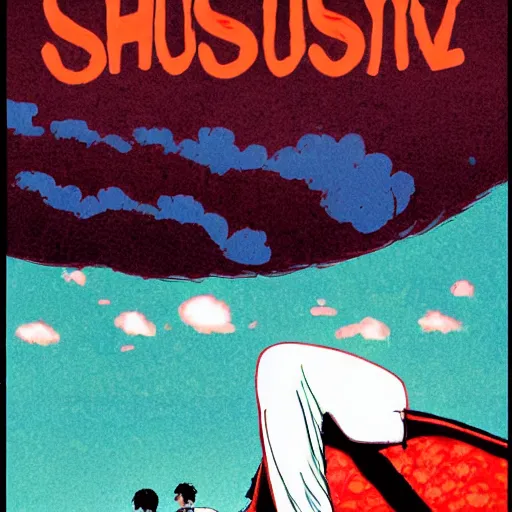 Image similar to blue sky in the style of shozu oshimi