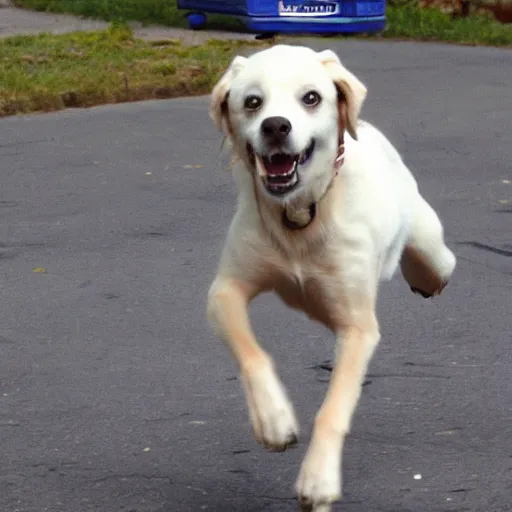 Prompt: dog derping away in derpsville, wombo