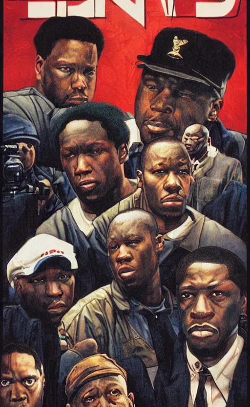 Prompt: HBO's The Wire movie poster by Drew Struzan.