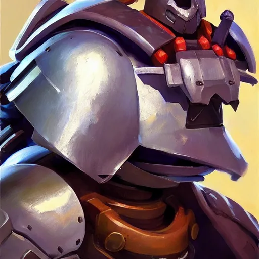 Image similar to greg manchess portrait painting of armored howl from howl's moving castle as overwatch character, medium shot, asymmetrical, profile picture, organic painting, sunny day, matte painting, bold shapes, hard edges, street art, trending on artstation, by huang guangjian, gil elvgren, ruan jia, randy vargas, greg rutkowski