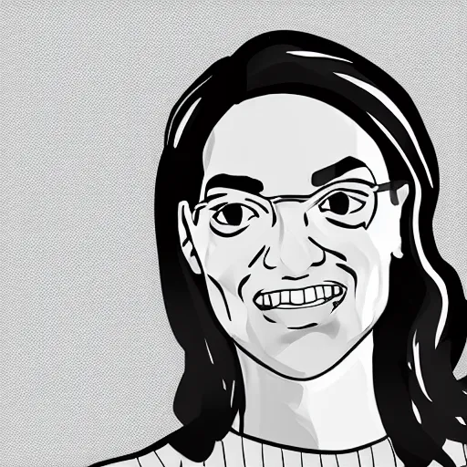 Prompt: Alexandria Ocasio Cortez as a cartoon horse