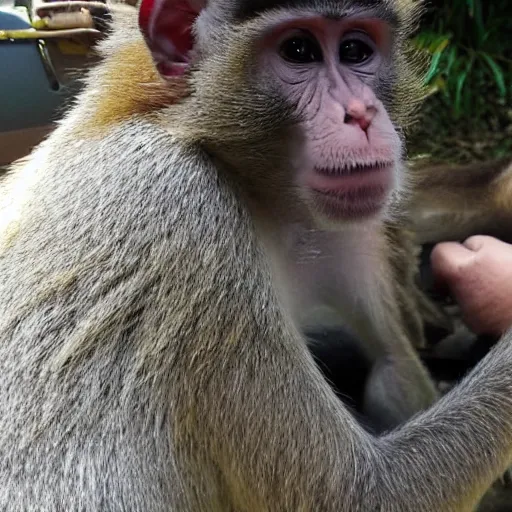 Prompt: Chad police officer arrest drunk furry NFT monkey