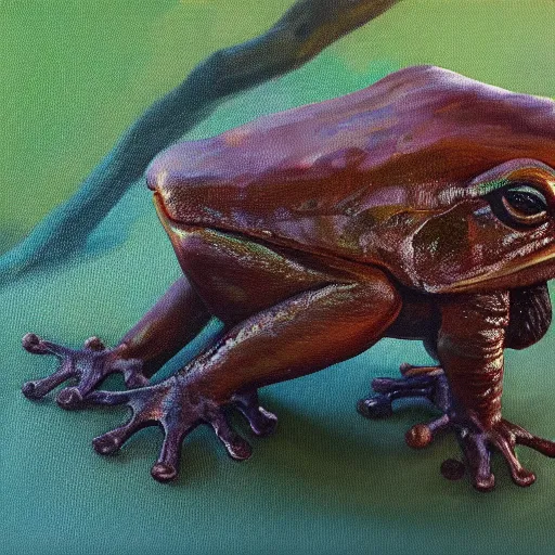 Image similar to frog - elephant creature, oil painting by loundraw