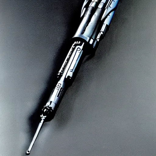 Prompt: hr giger lightsaber