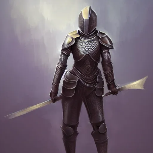 Image similar to female knight, trending on artstation, digital art