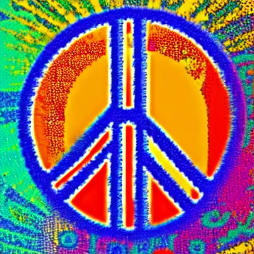 Image similar to peace sign hippie style