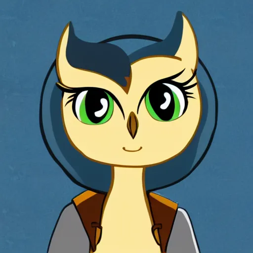 Prompt: hooty from the owl house as a character from my little pony