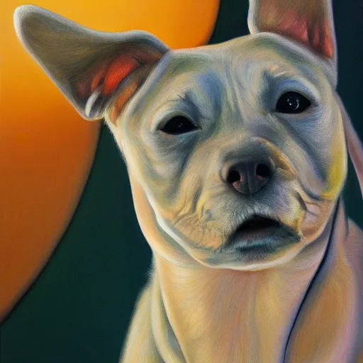 Image similar to catdog, hyperrealist oil painting