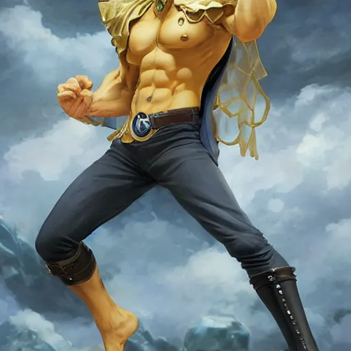 Portrait of Dio Brando from Jojo's Bizarre Adventure, Stable Diffusion