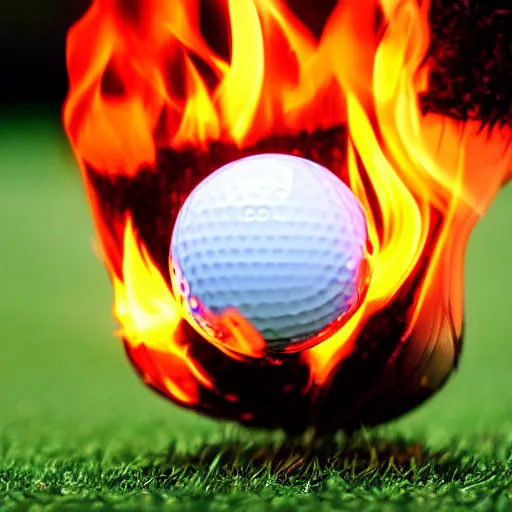 Image similar to golf ball on fire