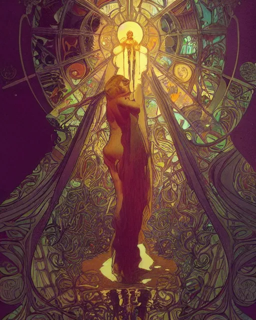 Image similar to the most amazing dream you ever had, hyper realistic, ambient lighting, concept art, intricate, hyper detailed, smooth, alphonse mucha, moebius, vlop, beeple