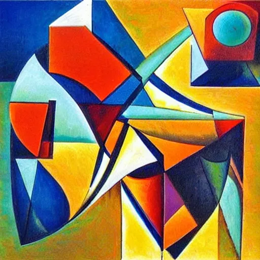 Image similar to intricate, amazing, abstract, cubism, painting by abudel ruzivantz