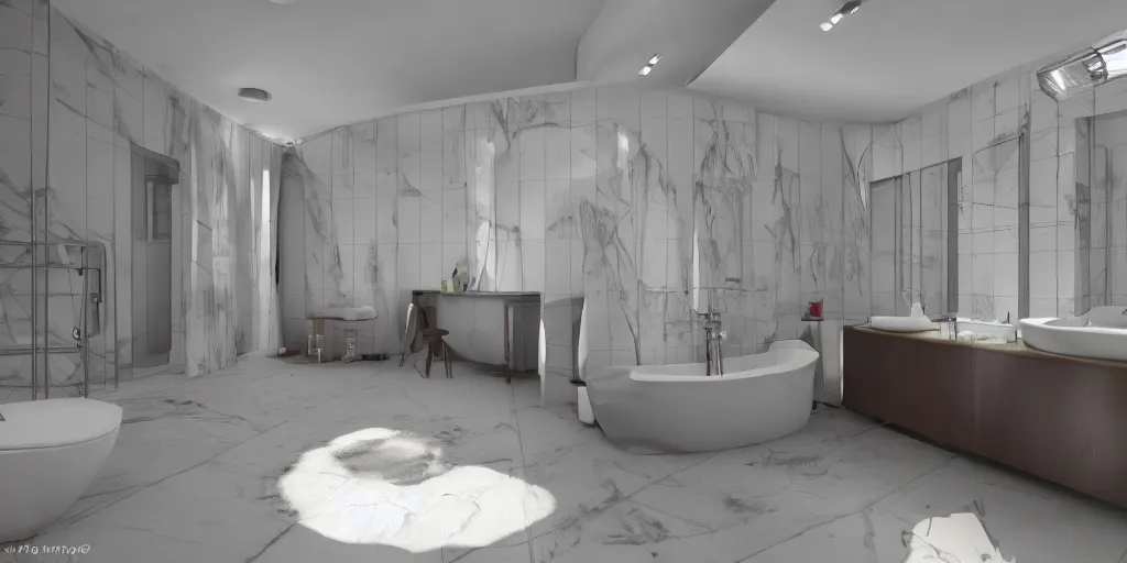 Image similar to modern bathroom but everything is furry, sharp focus, hyper realistic, realistic, hdr, hd, unreal engine, 4 k