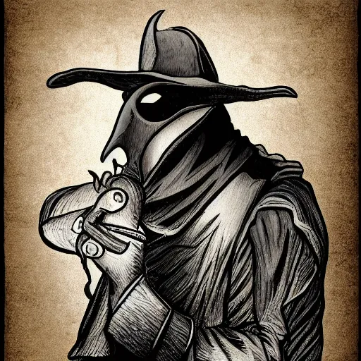 Image similar to plague doctor by miles yoshida