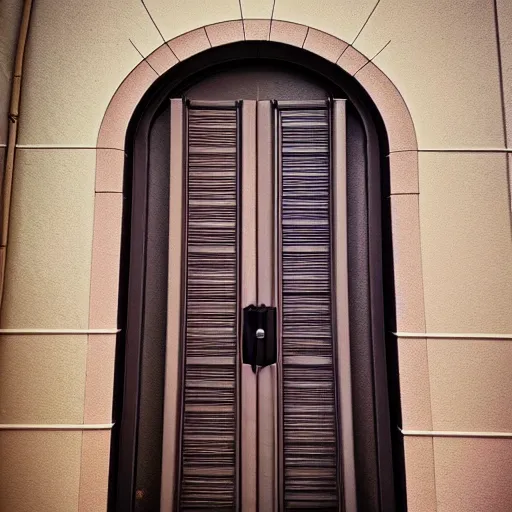 Image similar to the door to an apartment as seen from outside, detailed anime style