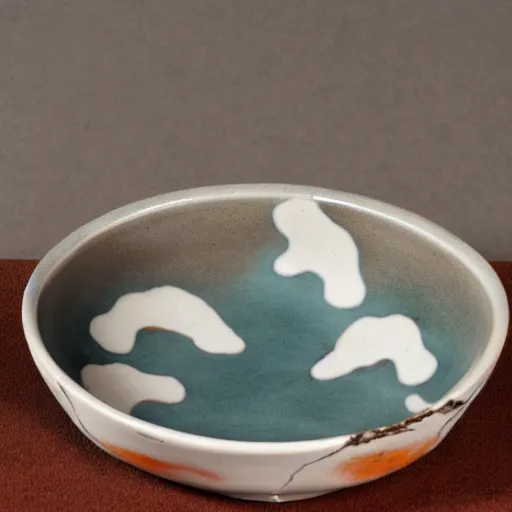 Prompt: a dog, Tang Tri-Color Glazed Ceramics.