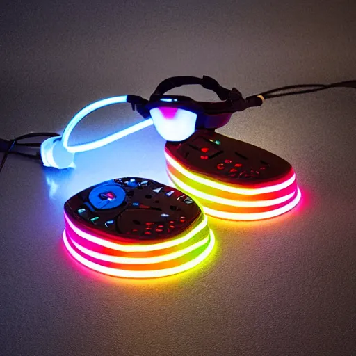 Image similar to neon gaming LED porkchops