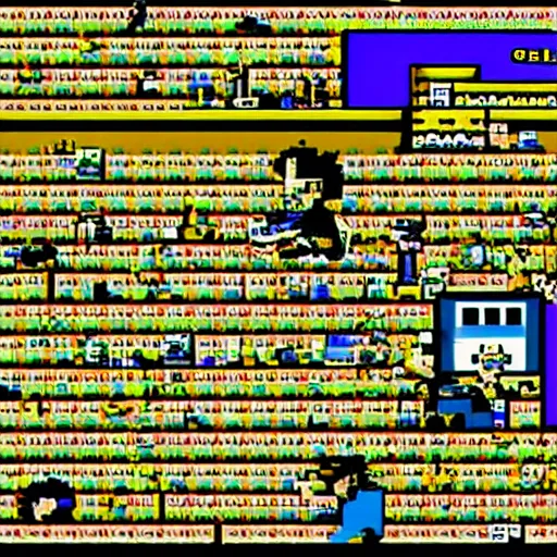 Image similar to screenshot of breaking bad nes game, 8bit video game