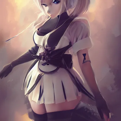 Prompt: A realistic anime portrait of a beautiful 2B from Nier Automata with a human face wearing a kimono, digital painting, by Stanley Artgerm Lau, WLOP, and Rossdraws, digtial painting, trending on ArtStation, deviantart