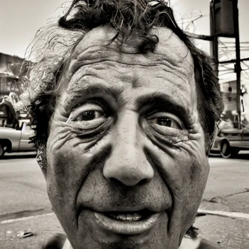 Image similar to a photograph of trashman , by Jon Rafman, by Richard Kalvar