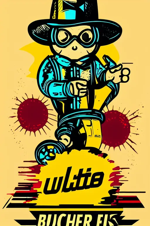 Image similar to fallout 7 6 retro futurist illustration art by butcher billy, sticker, colorful, illustration, highly detailed, simple, smooth and clean vector curves, no jagged lines, vector art, smooth andy warhol style