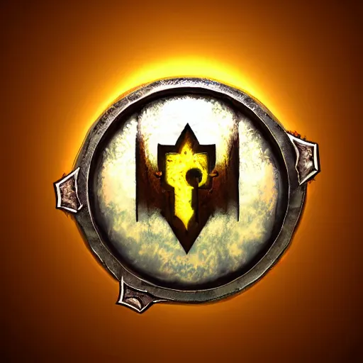 Image similar to a key, rpg item icon, Warcraft style, outer glow, solid background, trending on artststion