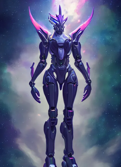 Image similar to cinematic goddess shot, cosmic sized perfectly proportioned stunning beautiful hot anthropomorphic robot mecha female dragon, dragon head, in empty space, floating, nebula sized, larger than galaxies, holding a tiny galaxy, silver, epic proportions, epic size, epic scale, furry art, macro art, dragon art, giantess art, warframe fanart, furaffinity, deviantart