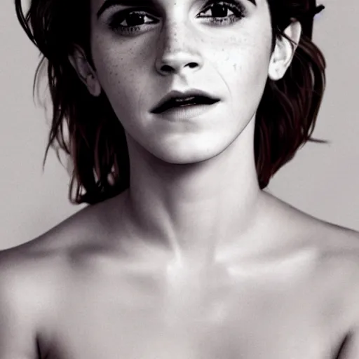 Prompt: emma watson gorgeous magazine photo