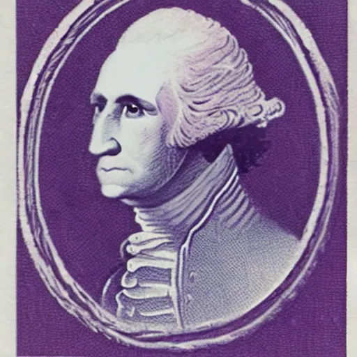 Prompt: george washington with a purple mohawk