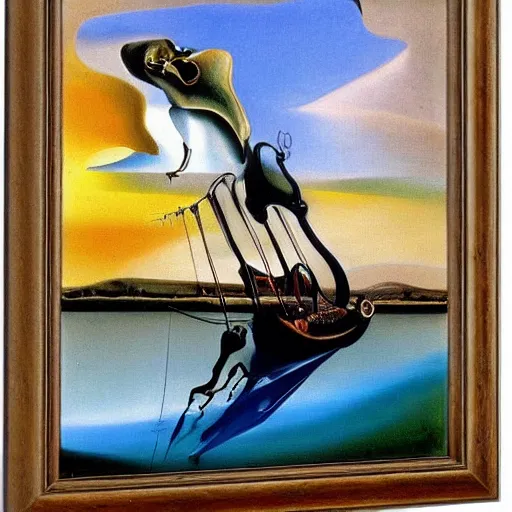 Prompt: wal - e painted by salvador dali