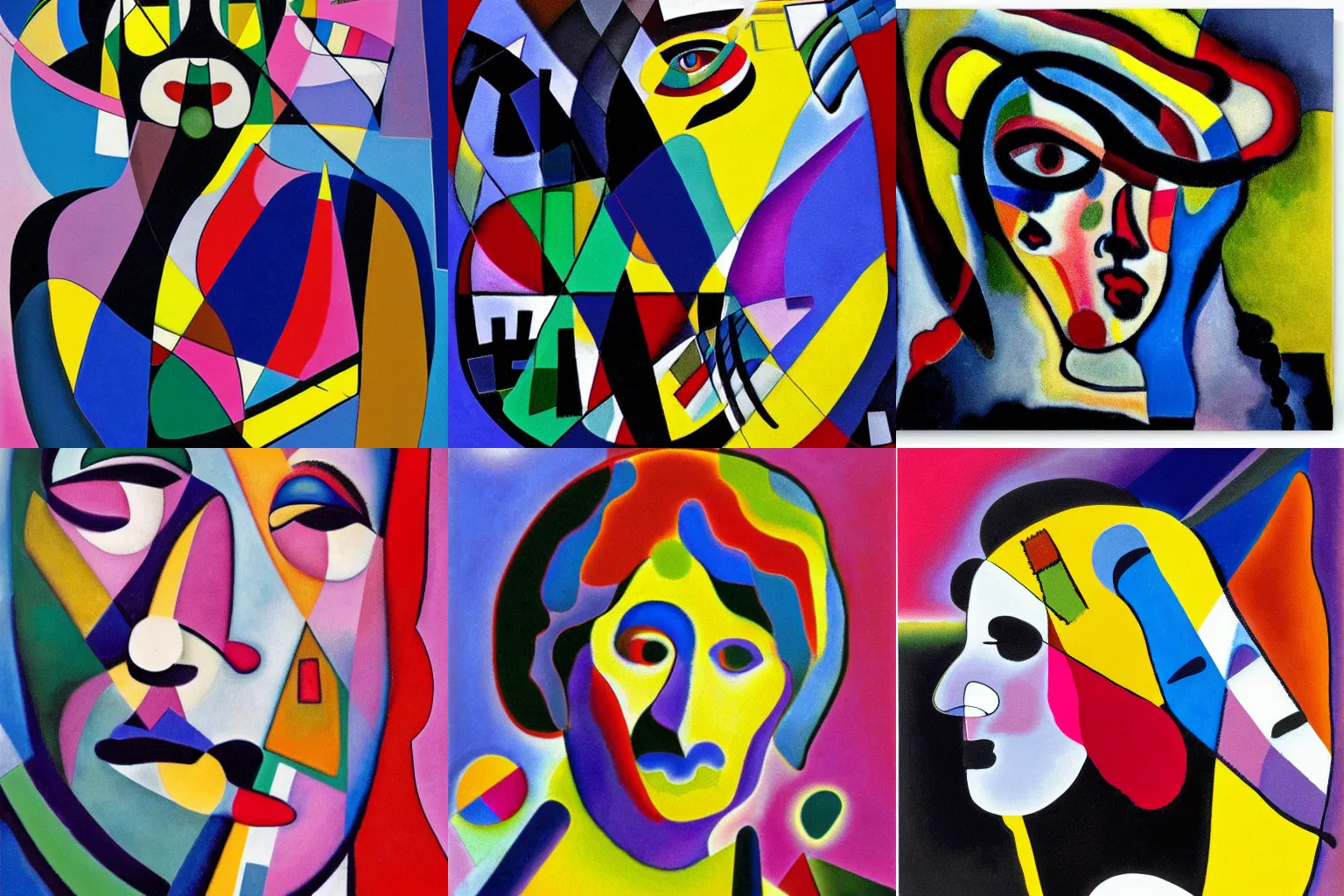 Prompt: portrait of angela merkel, abstract painting, by Wassily Kandinsky