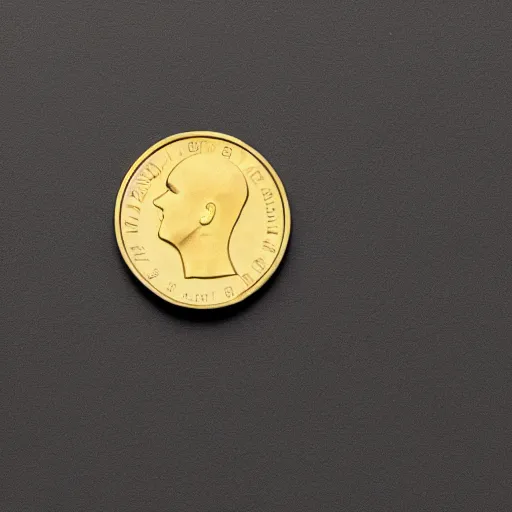 Prompt: an blank golden coin