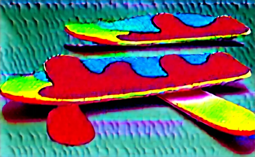 Image similar to flying skate boards by shusei nagaoka, kaws, david rudnick, airbrush on canvas, pastell colours, cell shaded!!!, 8 k