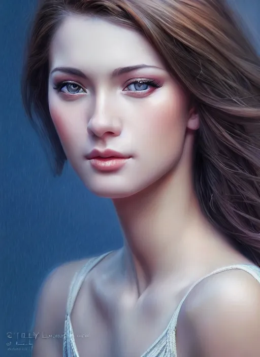 Image similar to photo of a gorgeous young woman in the style of stefan kostic, realistic, sharp focus, 8 k high definition, insanely detailed, intricate, elegant, art by stanley lau and artgerm