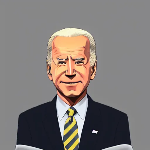 Image similar to joe biden in the show naruto, trending on artstation