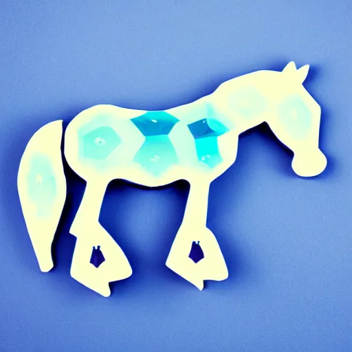 Image similar to ice in a horse shape