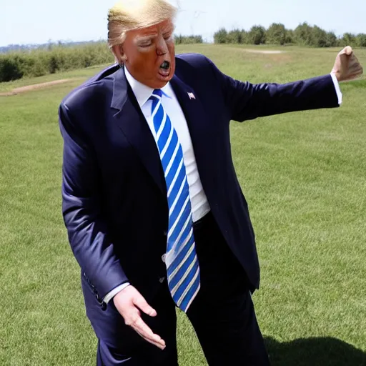 Prompt: donald trump swings that thing low