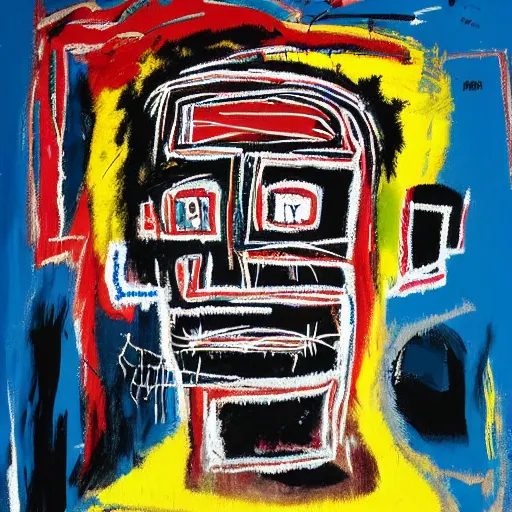 Image similar to A extremely highly detailed majestic hi-res beautiful immaculate head and shoulders painting of a strong black african man by Jean-Michel Basquiat, 8k, high textures, hyper sharp, insanely detailed and intricate, super detailed, 4k HDR high quality