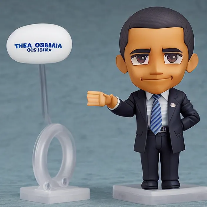 Image similar to Obama, An anime nendoroid of Obama, figurine, detailed product photo