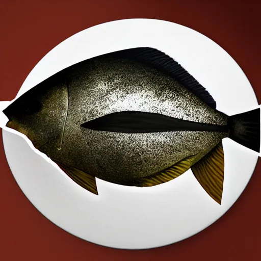 Image similar to fish with a human face