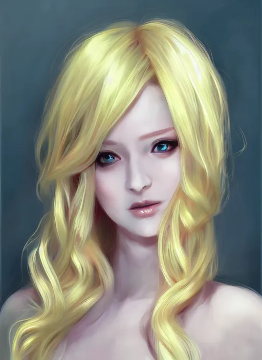 Prompt: blonde princess by wlop