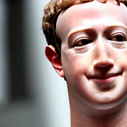 Image similar to a still close up of a do that looks exactly like Mark Zuckerberg