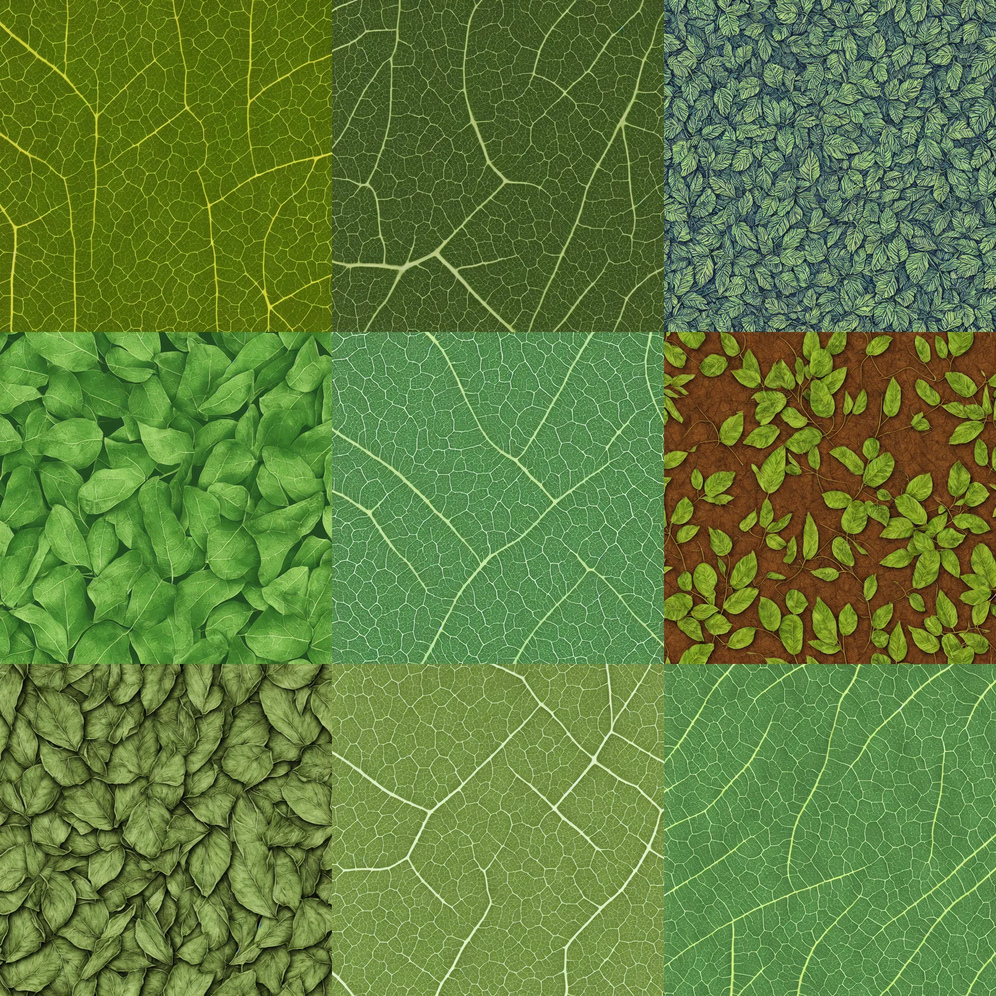 Prompt: organic leaves texture, background, seamless, pattern, digital asset close up, macro photography photorealistic, pbr, 8 k, 3 0 0 dpi