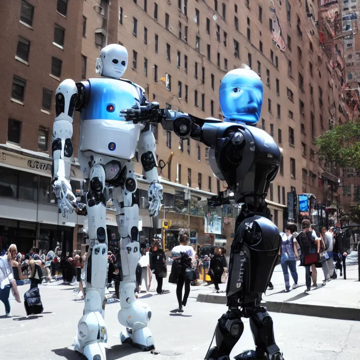 Image similar to Gigantic Joe Biden Robot Cyborg!, Attacking NYC