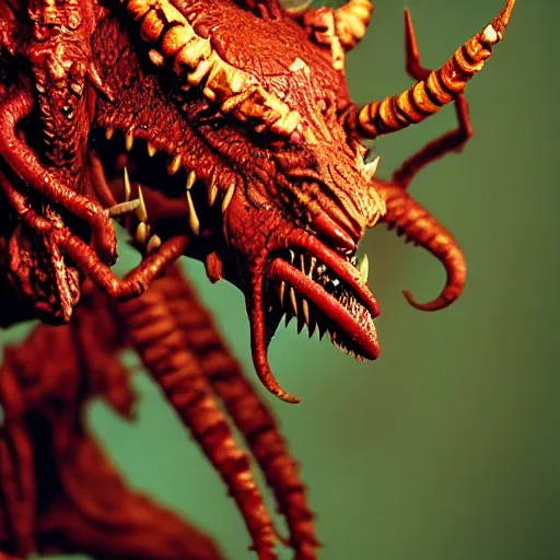 Prompt: Warhammer 40K Tyranid Hormagaunt, portrait photo, cinestill 400t, highly detailed, biological, flesh, horror, batleground